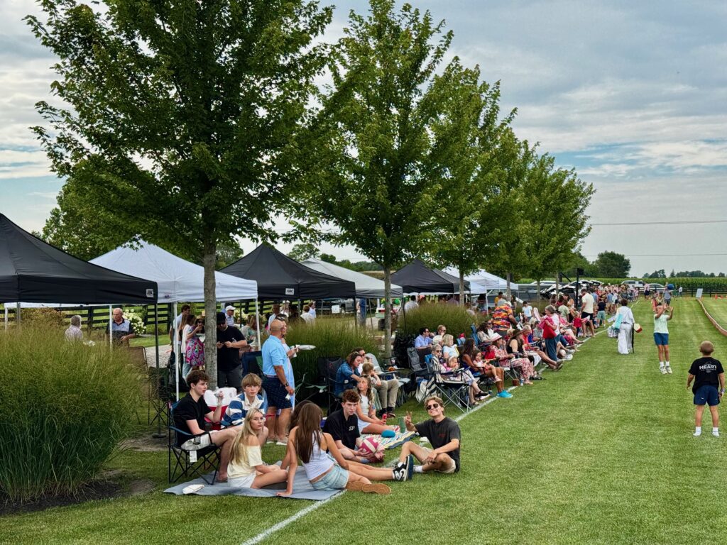 Group of spectators at the Polo at Sunset event
